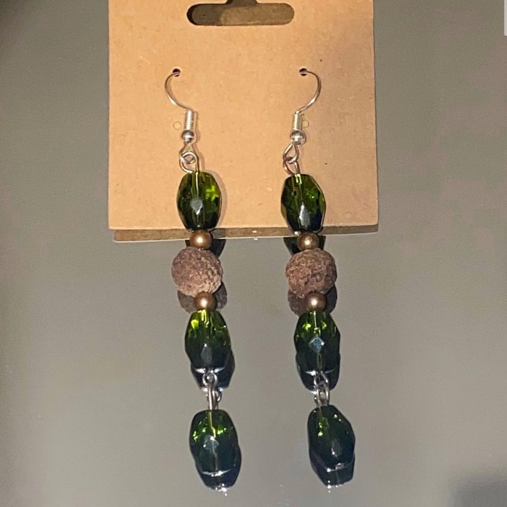 Acrylic bead earrings